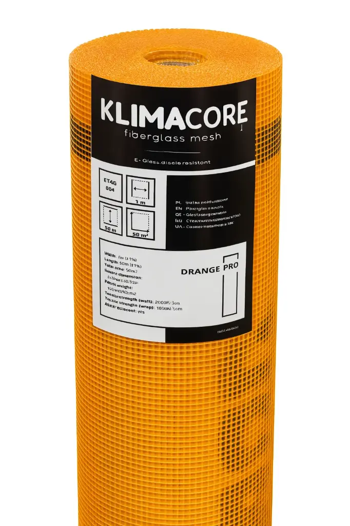 Klimacore Reinforcing Fibreglass Mesh PRO 160g - Orange - 50m2