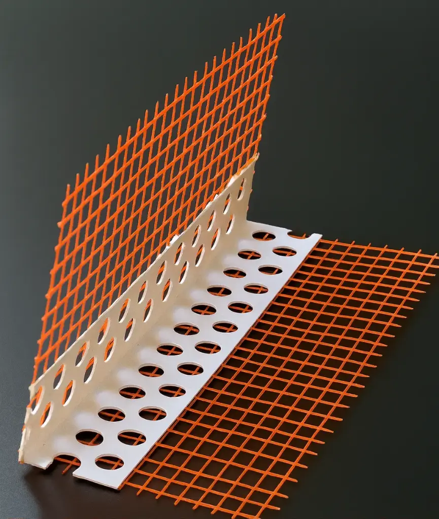 Klimacore PVC corner bead with mesh 15x10cm - orange - 2.5m