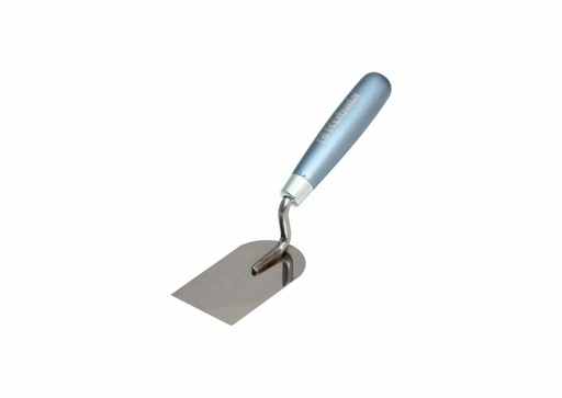 [110255] Kubala 0902 - Stainless Steel Stucco Trowel, Welded, Varnished Beech Handle 60 Mm